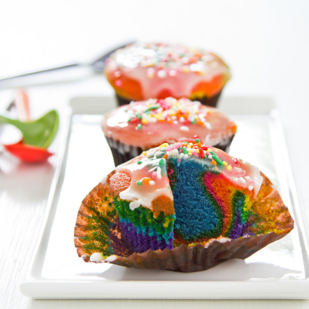 Cupcakes arc-en-ciel