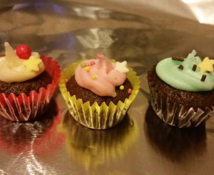 Cupcakes au chocolat praliné