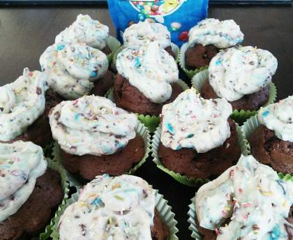 Cupcakes aux bonbons m&m's