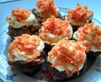 Cupcakes aux carottes et au pralin