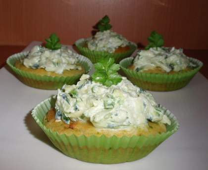 Cupcakes aux courgettes & chèvre frais