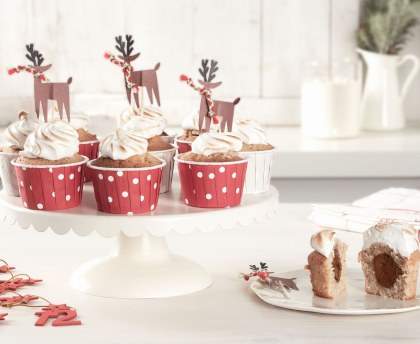 Cupcakes aux noisettes et cœur fondant au Nutella®