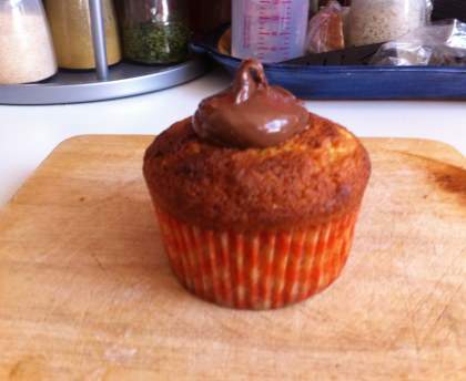 Cupcakes bananes flambées nutella