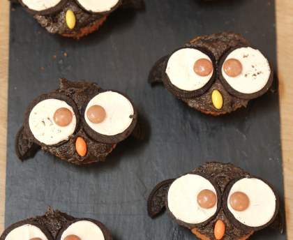 Cupcakes hibou pour Halloween