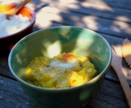 Curry de crevettes aux fruits