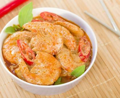 curry de poisson et crevettes