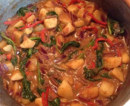 Curry de Pommes de terre et d'Epinards (Aloo palak) Inde