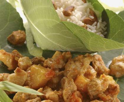 Curry de porc aux pêches
