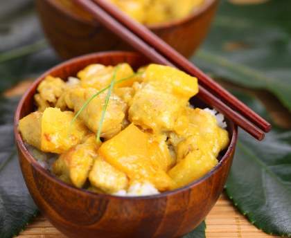 Curry de poulet à l'ananas