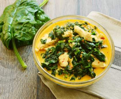 Curry d'épinards vite fait