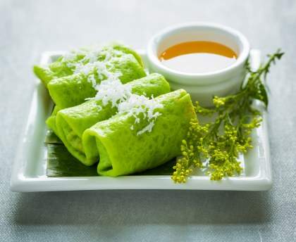 Dadar - Crêpes de coco au pandan (Indonésie)