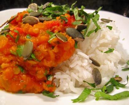 Dahl de lentilles corail