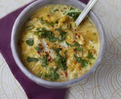Dal lentilles au lait de coco