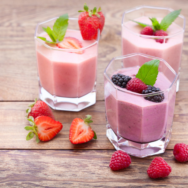 Délice de fruits rouges au fromage blanc