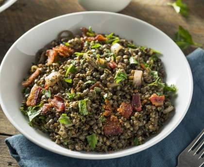 Délicieuse salade de lentilles
