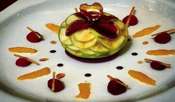 Diamant de pomme sur son coussin aux chocolats