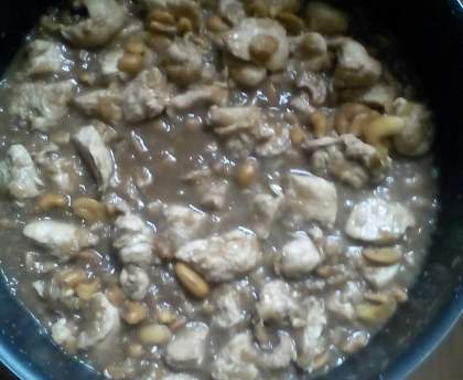 Dinde au caramel et noix de cajou