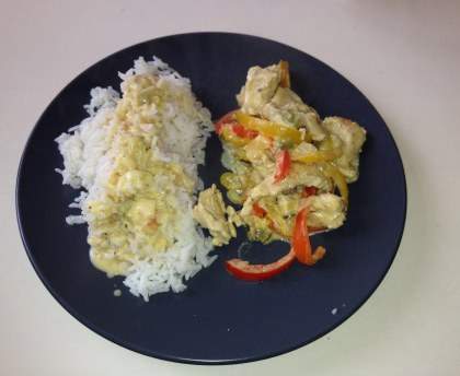 Dinde coco et poivrons