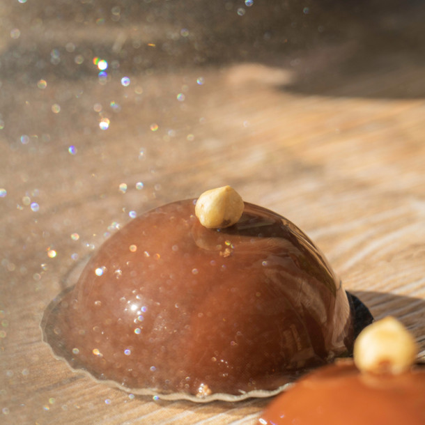 Dôme chocolat et caramel