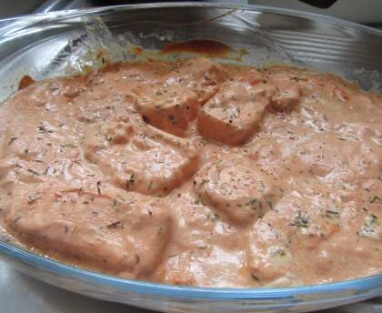 Duo de poisson en sauce