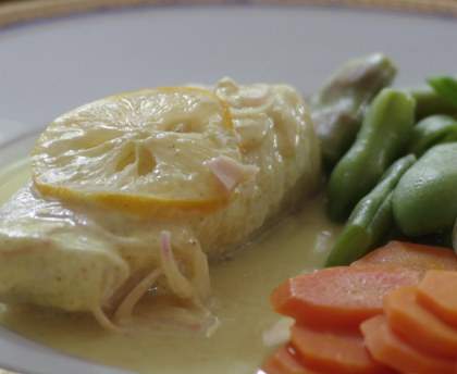 Eglefin à la creme au curry