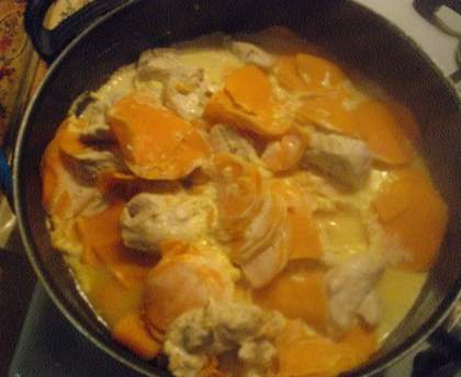 Emincé de dinde et patates douces