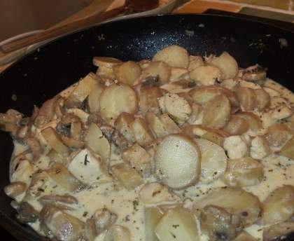 Emincé de poulet à la crème et au citron