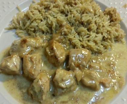 Emincés de poulet à la crème de reblochon