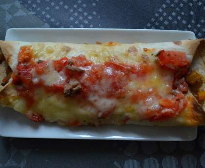 Enchiladas au boeuf et purée de haricots rouges