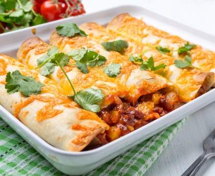 Enchilladas au boeuf gratinés