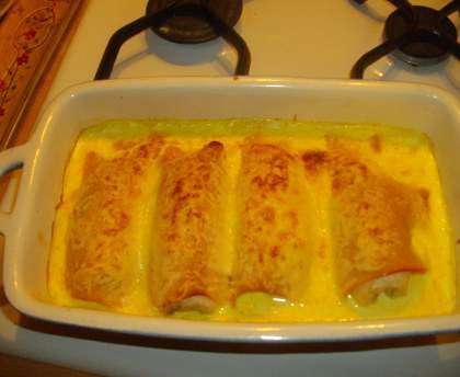 Endives au jambon de poulet sauce light