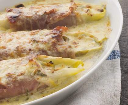 Endives au jambon et parmesan