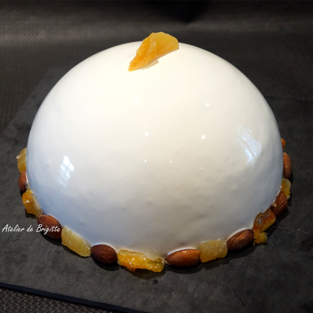 Entremet aux agrumes et crème de calisson
