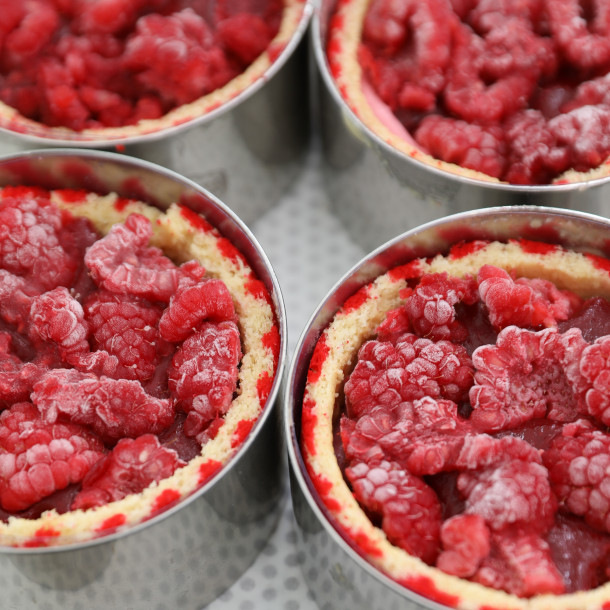 Entremet fruits rouges  et framboises