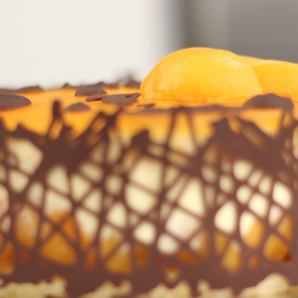 Entremet pèches abricots  