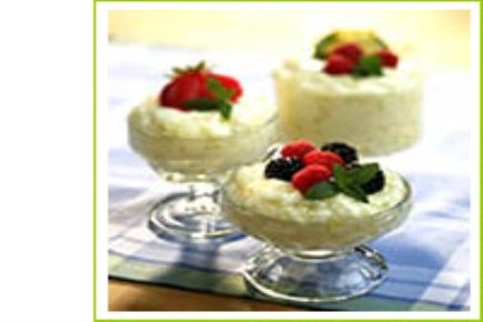 Entremets au tapioca et aux fruits rouges
