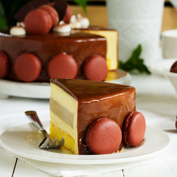 Entremets passion au chocolat