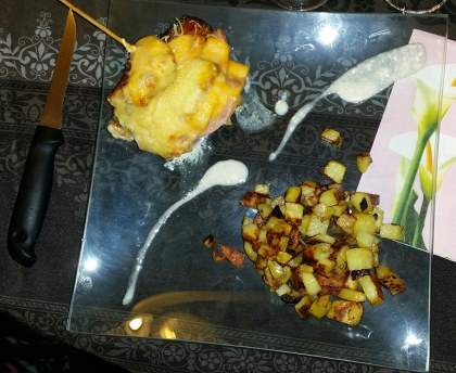 Escalope de dinde lard fromage