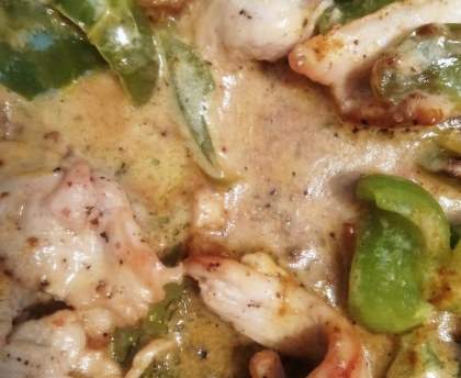 Escalope de poulet aux poivrons et à l'aloe vera 
