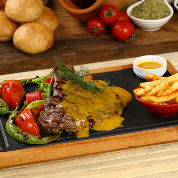 Escalope de veau et sauce moutarde