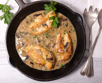 Escalopes à la moutarde