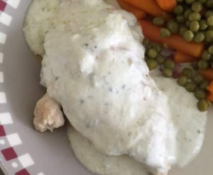 escalopes de dinde  sauce au roquefort