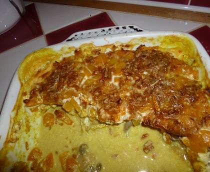 Escalopes de dinde aux pêches