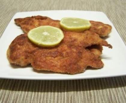 Escalopes de poulet panées
