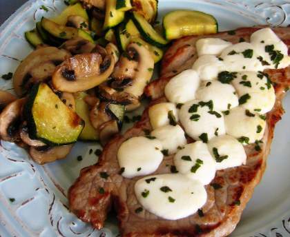 Escalopes de veau en portefeuille a la mozzarella