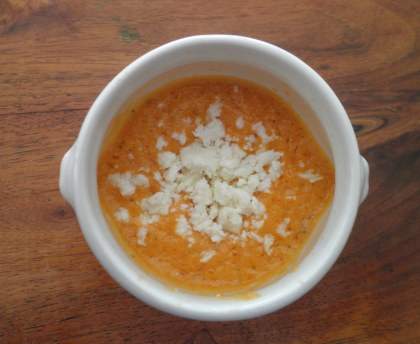 Espuma de gaspacho à la féta
