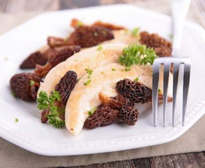 Faisan au foie gras et aux morilles