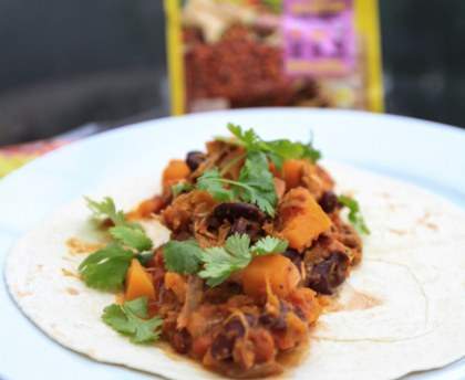 Fajitas au chili de courge