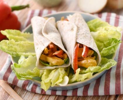 Fajitas au poulet au curry