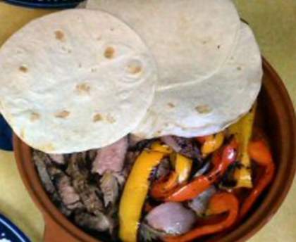 Fajitas avec Tortillas fabrication totalement maison..